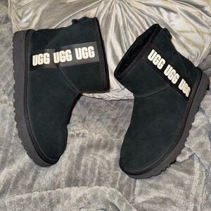 UGG Black Suede Ankle Boots